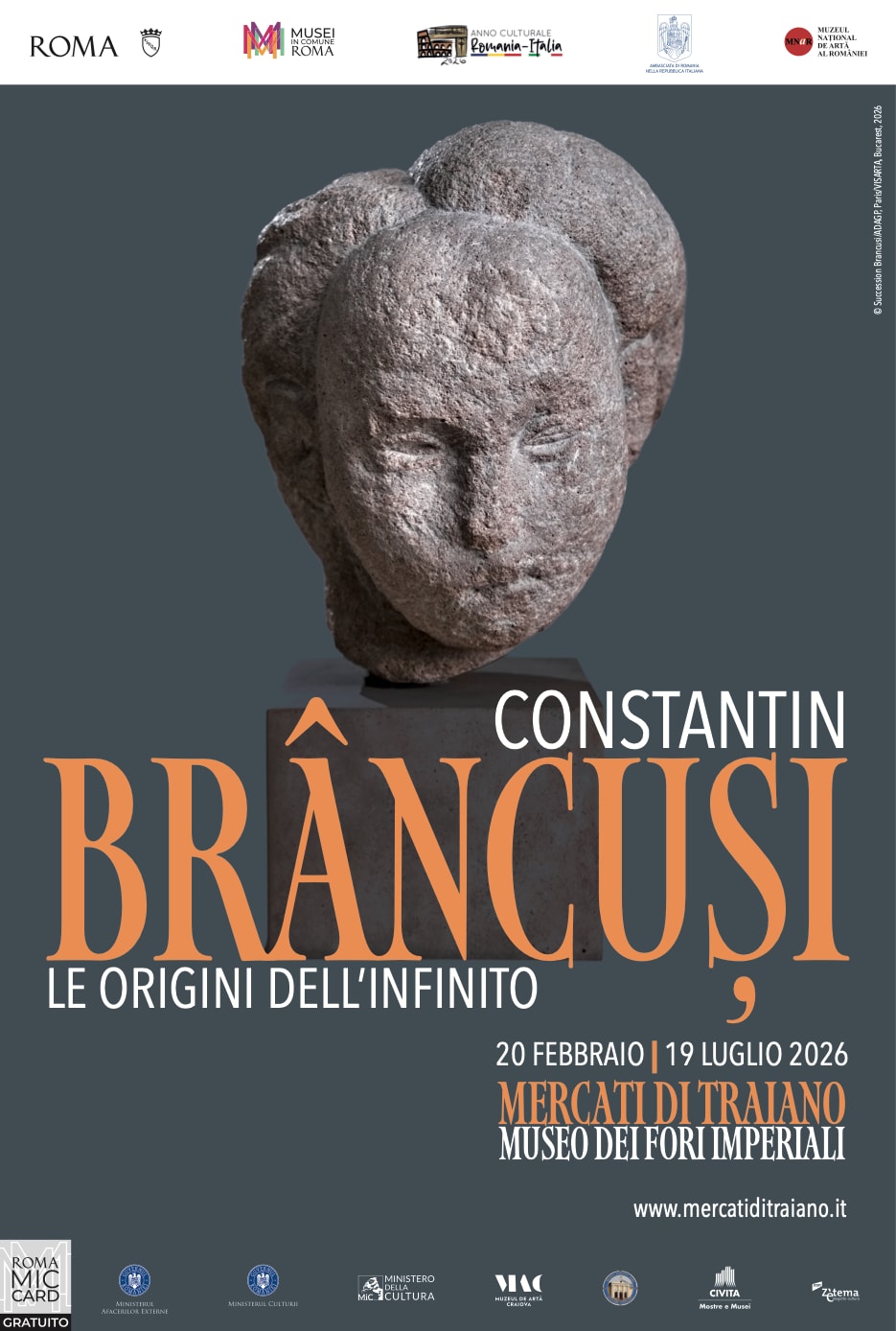 Mostra "Constantin Brâncuși: Origini dell'Infinito" - Mercati di Traiano
