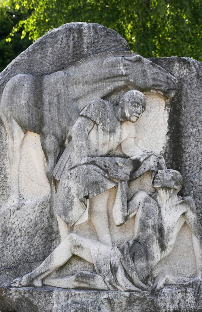 Saint Martin gives away his cloak - San Martino Hospital in Belluno