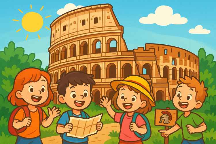 Kleine Entdecker auf Entdeckungstour im Kolosseum!