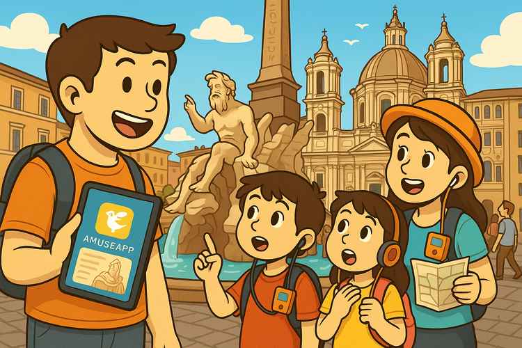 Reiseroute für Kinder: Entdeckung der Piazza Navona!