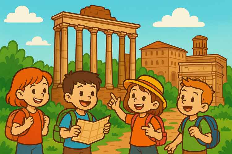 Petits archéologues au Forum Romain